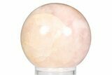 Polished Rose Quartz Sphere - Madagascar #253786-1
